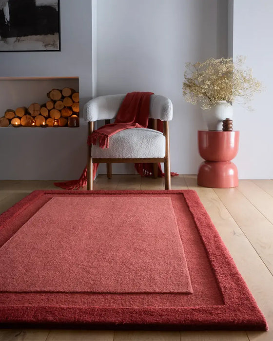 Stacked Border Wine Red