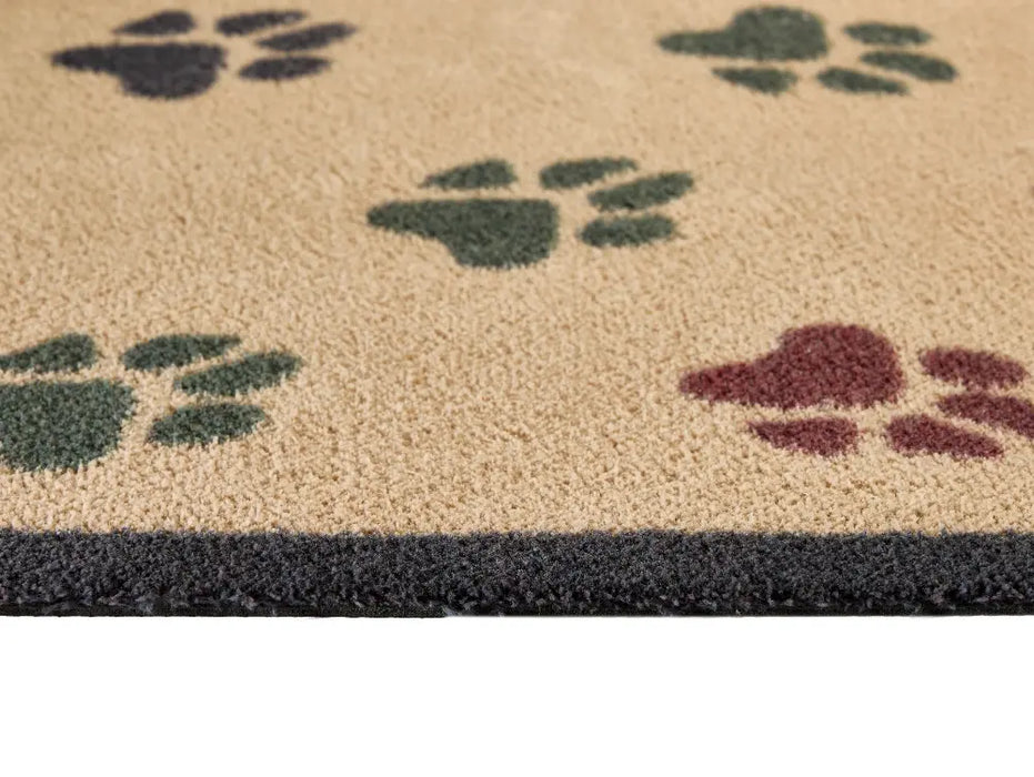 Hug Rug Washable Wipe Your Paws Beige Multi