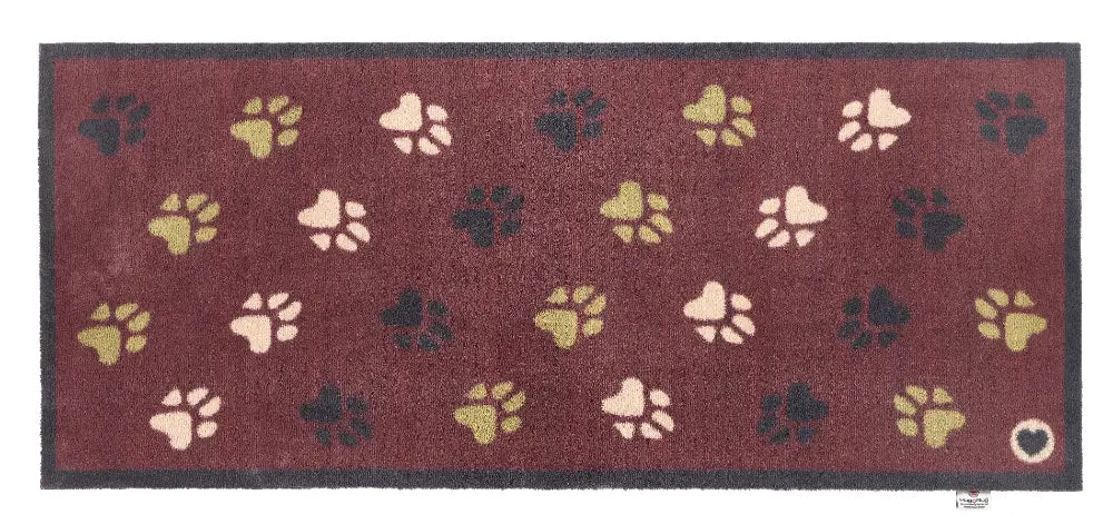 Hug Rug Washable Wipe Your Paws Burgundy Multi