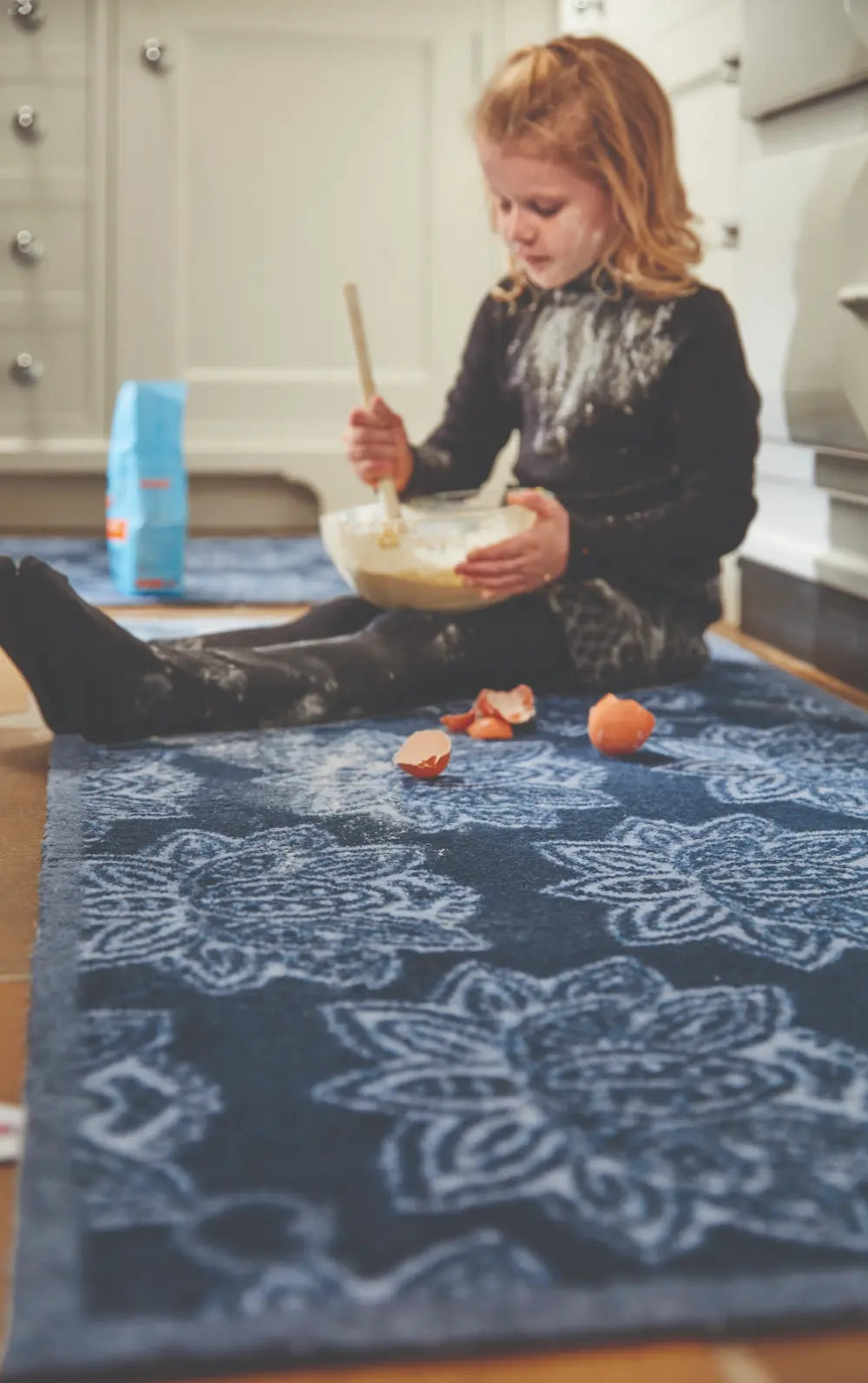 Hug Rug Multi Patterned Hug Rug WoodBlock 1 Multicoloured Rug — RugsDirect Online