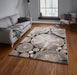 Think Rugs woodland think 6318 beige black Beige, Black Living Room  Rug.