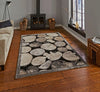 Think Rugs woodland think 4626 cream grey Grey, Ivory Living Room  Rug.