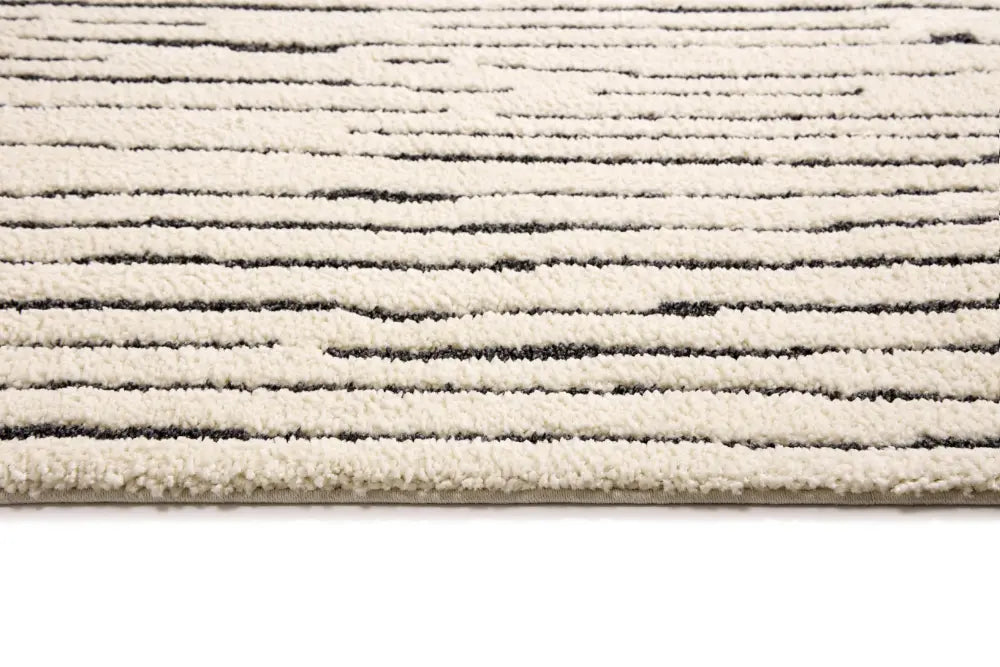Wood Weave Ivory/Charcoal