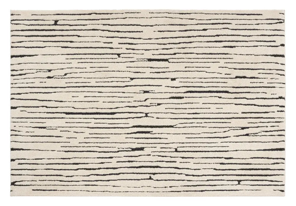 Wood Weave Ivory/Charcoal
