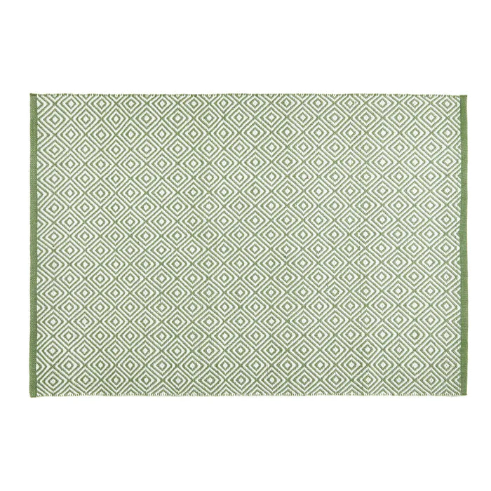 Hug Woven Diamond Green Rug