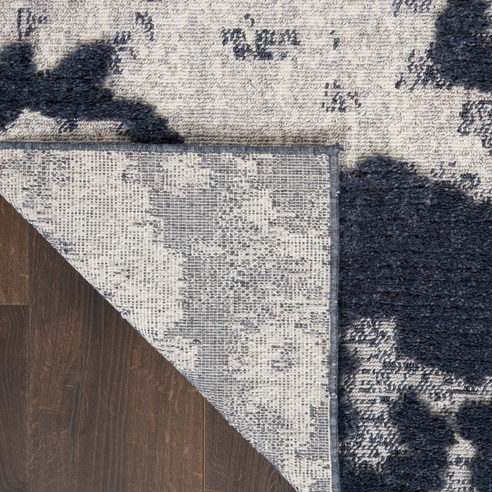 Nourison Delivered in 6 weeks   USA zermatt zer01 blue grey Blue, Grey Living Room  Rug.
