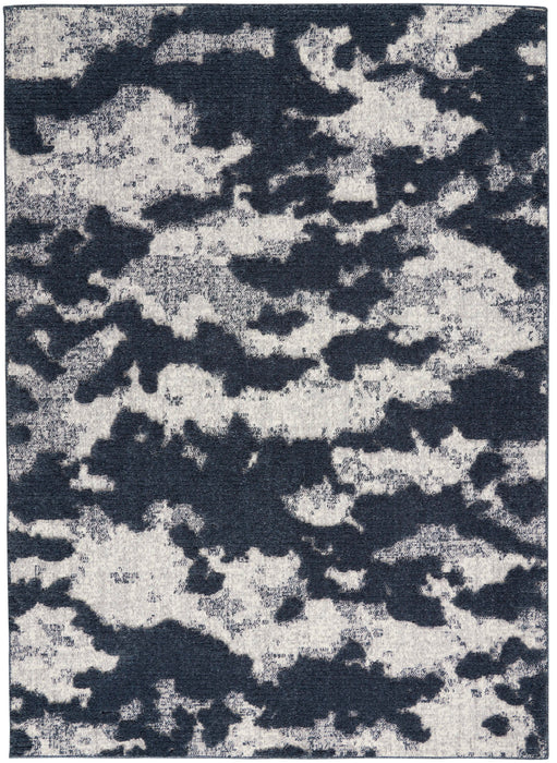 Nourison Delivered in 6 weeks   USA zermatt zer01 blue grey Blue, Grey Living Room  Rug.