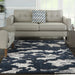 Nourison Delivered in 6 weeks   USA zermatt zer01 blue grey Blue, Grey Living Room  Rug.