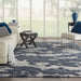 Nourison Delivered in 6 weeks   USA zermatt zer01 blue grey Blue, Grey Living Room  Rug.