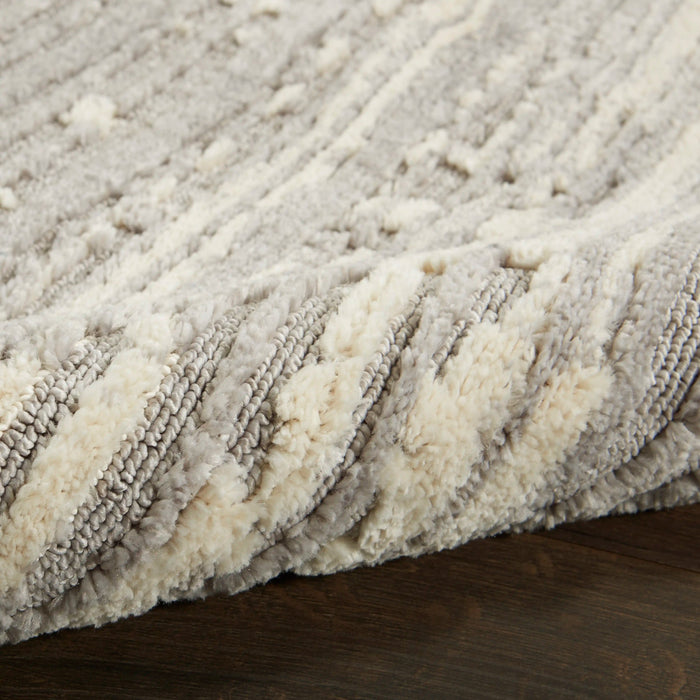 Nourison Delivered in 6 weeks   USA zermatt zer02 grey ivory Grey, Ivory Living Room  Rug.
