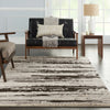 Nourison Delivered in 6 weeks   USA zermatt zero02 ivory charcoal Black, Ivory Living Room  Rug.
