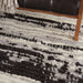 Nourison Delivered in 6 weeks   USA zermatt zero02 ivory charcoal Black, Ivory Living Room  Rug.