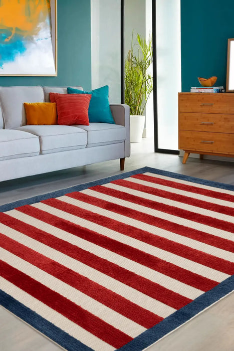 Zouk STRIPE RED/BLUE Indoor / Outdoor