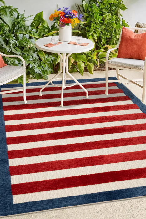 Zouk STRIPE RED/BLUE Indoor / Outdoor
