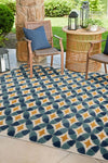 Zouk TILE BLUE/OCHRE Indoor / Outdoor