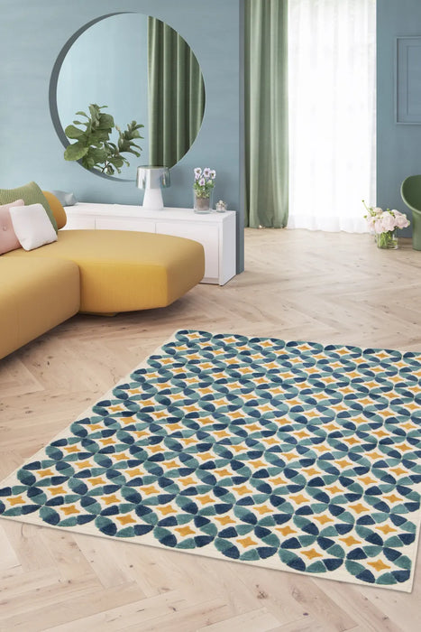 Zouk TILE BLUE/OCHRE Indoor / Outdoor