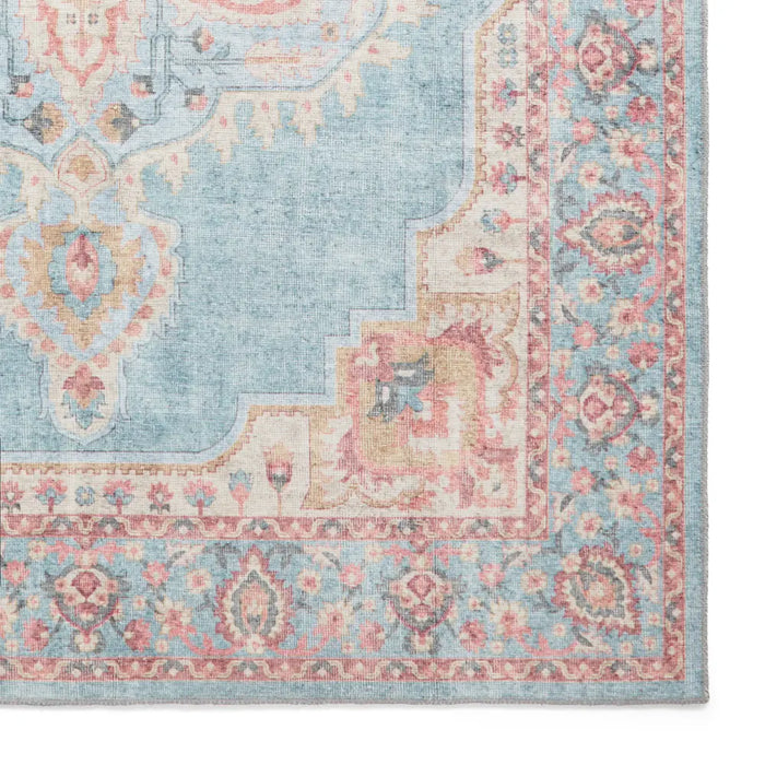 Zahra Washable S0063 Blue/Beige