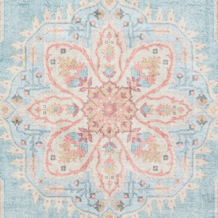 Zahra Washable S0063 Blue/Beige