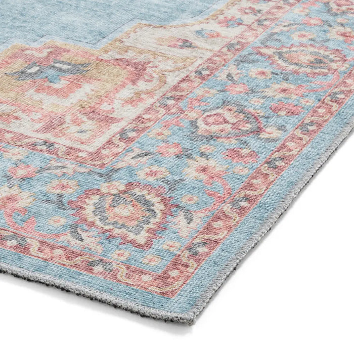 Zahra Washable S0063 Blue/Beige