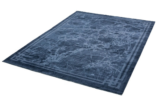 Asiatic zehraya ze02 ink blue border Blue Living Room  Rug.
