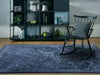 Asiatic zehraya ze02 ink blue border Blue Living Room  Rug.