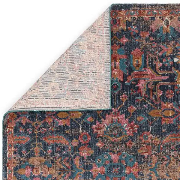 Asiatic zola evin Blue, Multicoloured, Pink Living Room Moroccan Rug.