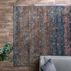 Asiatic zola fasa Blue, Black, Multicoloured Living Room Moroccan Rug.