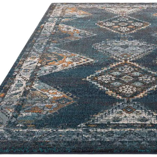 Asiatic zola kian Blue, Teal Living Room Moroccan Rug.