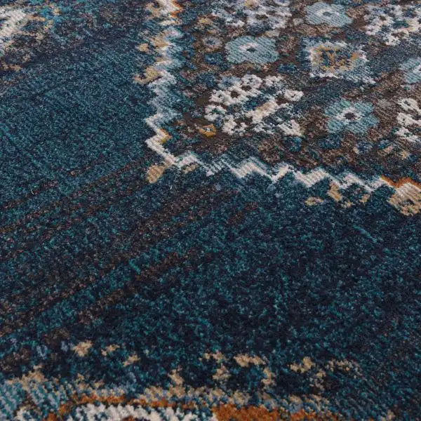 Asiatic zola kian Blue, Teal Living Room Moroccan Rug.