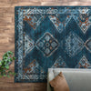 Asiatic zola kian Blue, Teal Living Room Moroccan Rug.