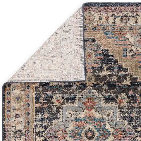Asiatic zola razan Grey, Black, Multicoloured Living Room Moroccan Rug.