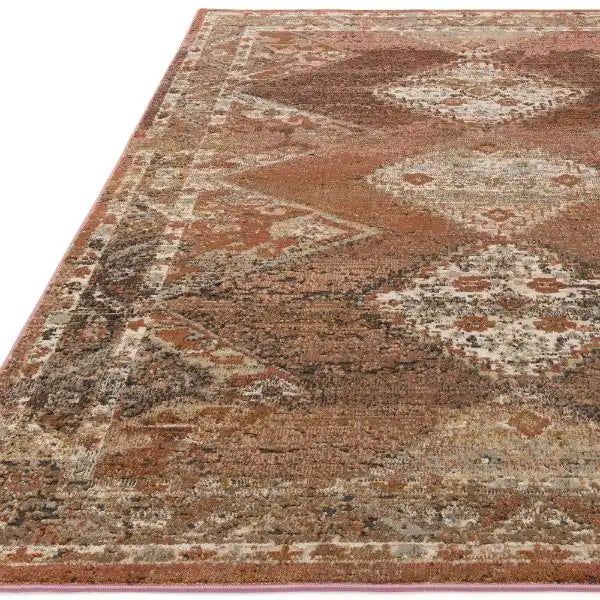 Asiatic zola tark Multicoloured, Orange Living Room Moroccan Rug.