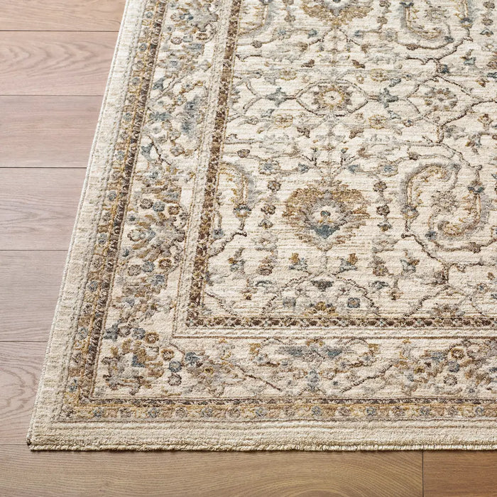 Arda Vintage Brown Grey Taupe Traditional Boho Fringe Living Dining Bedroom ACZ2301 Rug