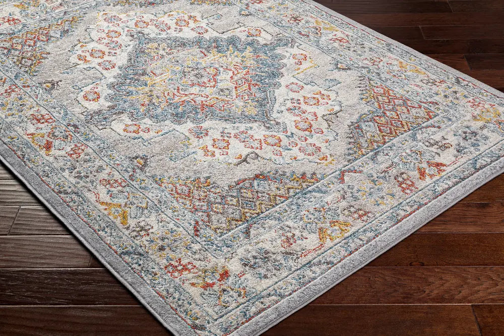 JADE Vintage Traditional Oriental Boho Grey Rug