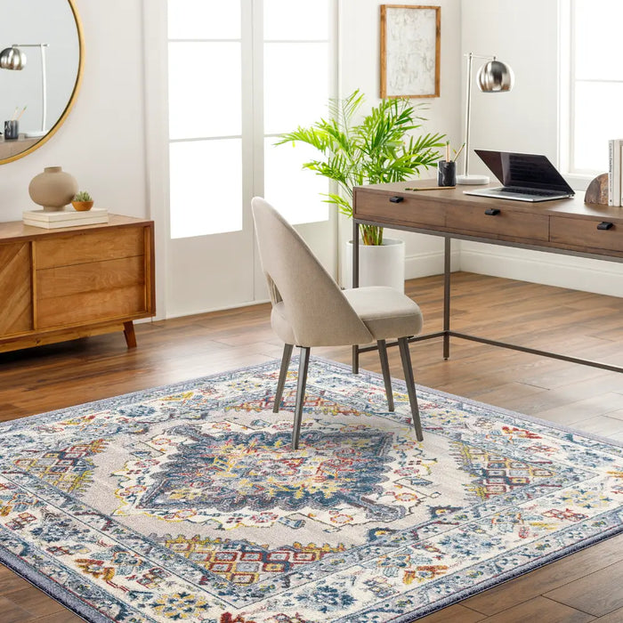 JADE Vintage Traditional Oriental Boho Grey Rug