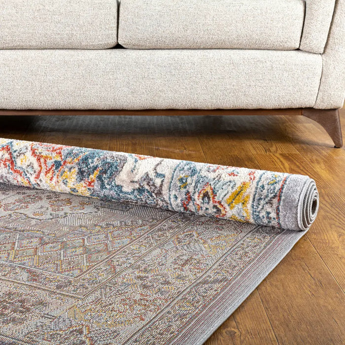 JADE Vintage Traditional Oriental Boho Grey Rug