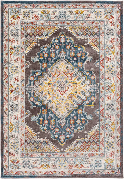 JADE Vintage Traditional Oriental Boho Teal Rug