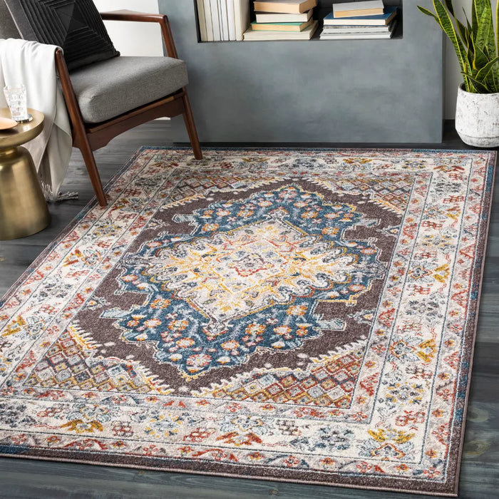 JADE Vintage Traditional Oriental Boho Teal Rug