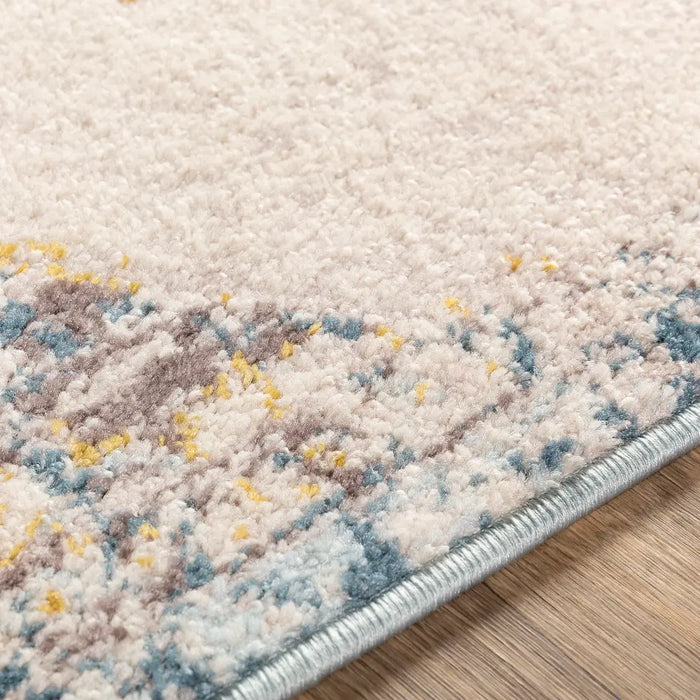 AGRA Vintage Traditional Oriental Boho Sky Blue Rug