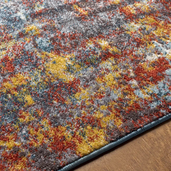 NOA Abstract Modern Marble Burnt Orange Rug