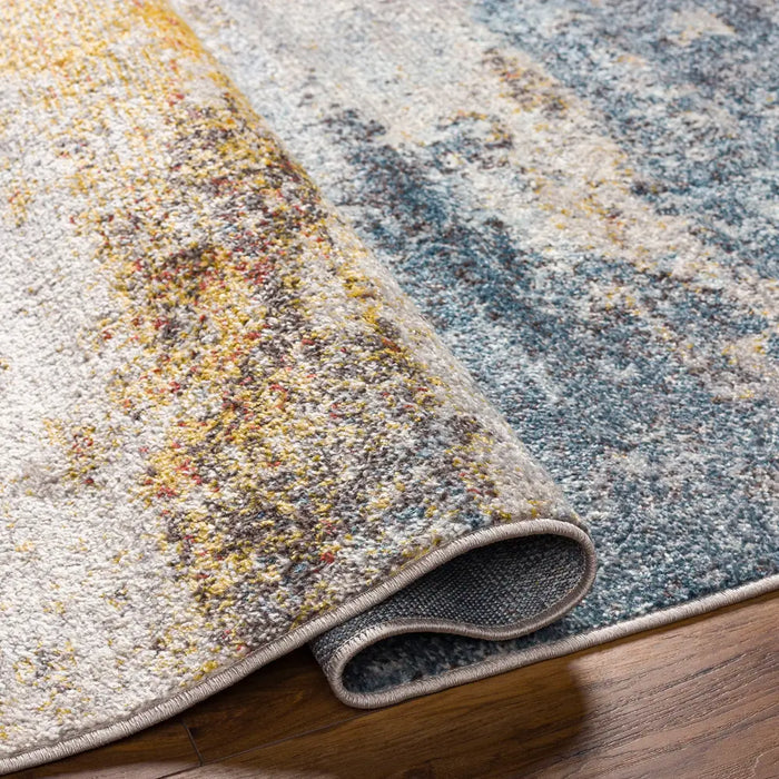 VALERIE Abstract Modern Marble Light Grey Rug