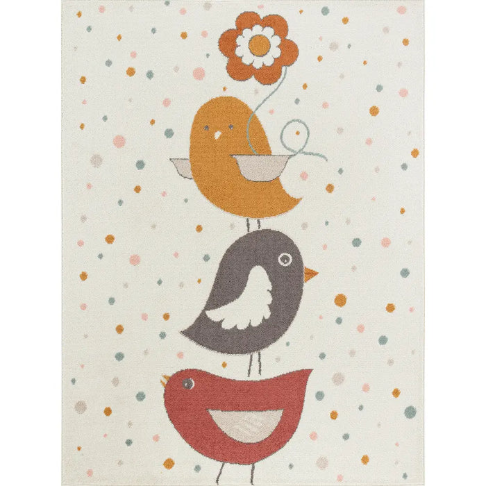 PIOUPIOU Kids Modern Yellow/Blue/Brown Bedroom Rug Multicolour