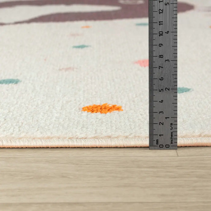 PIOUPIOU Kids Modern Yellow/Blue/Brown Bedroom Rug Multicolour