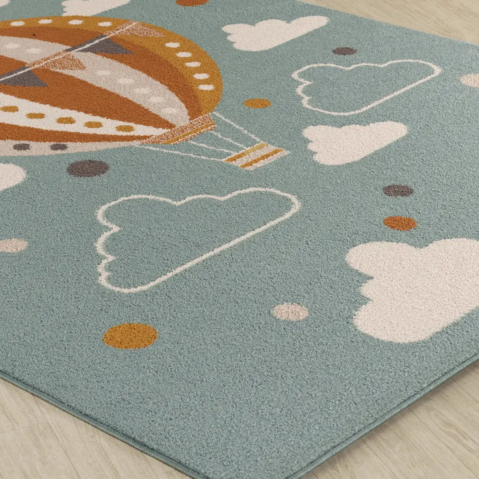 MONTY Kids Modern Multicolour/Blue Bedroom Rug Multicolour