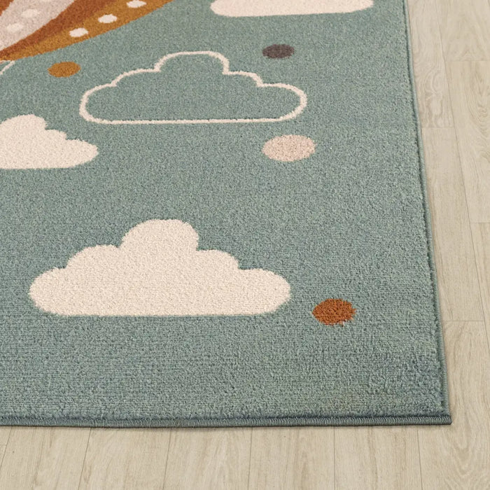 MONTY Kids Modern Multicolour/Blue Bedroom Rug Multicolour