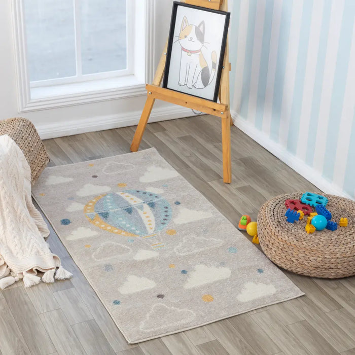 MONTY Kids Modern Multicolour/Grey Bedroom Rug Multicolour