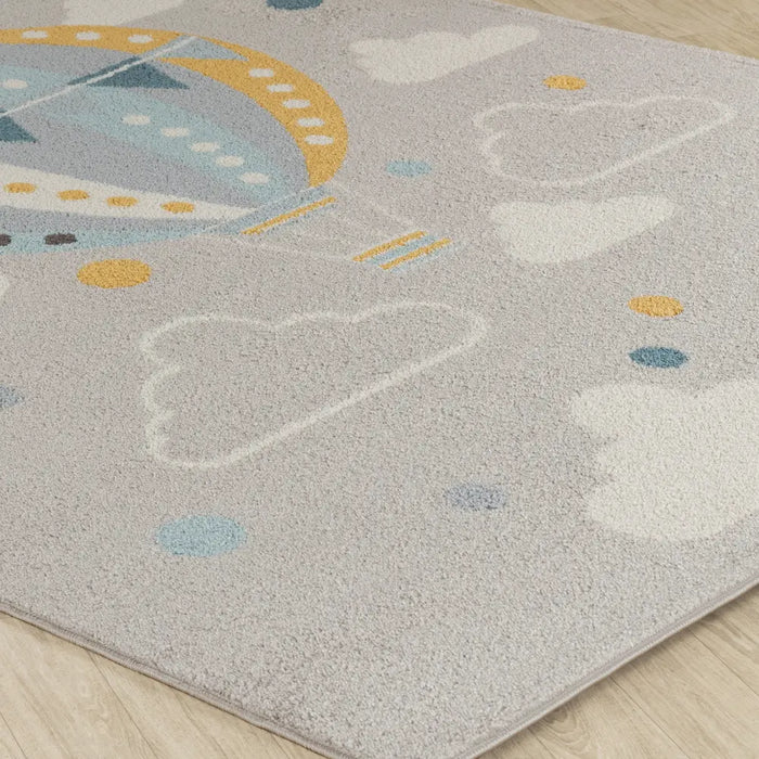 MONTY Kids Modern Multicolour/Grey Bedroom Rug Multicolour