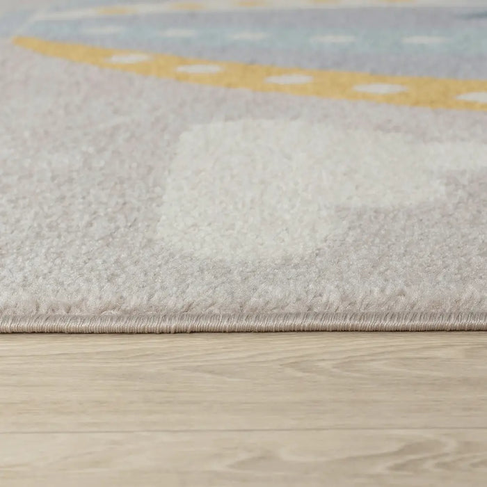 MONTY Kids Modern Multicolour/Grey Bedroom Rug Multicolour