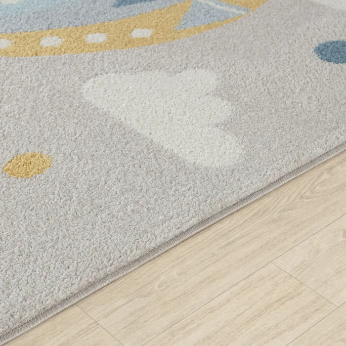 MONTY Kids Modern Multicolour/Grey Bedroom Rug Multicolour