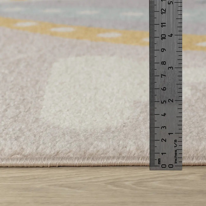 MONTY Kids Modern Multicolour/Grey Bedroom Rug Multicolour